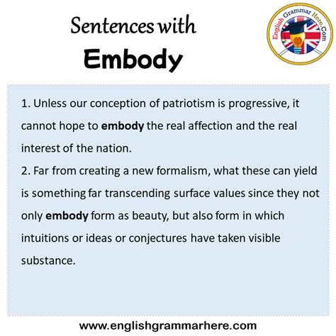 embody in a sentence|use it in a sentence dictionary.